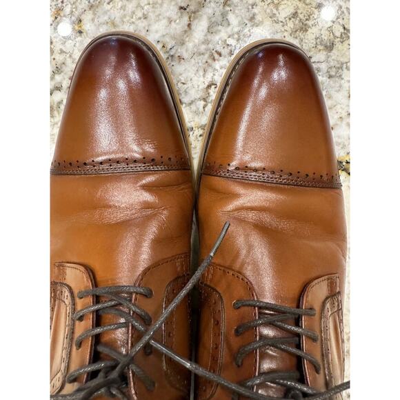 Stacy Adams Dickinson Cap Toe Oxford Brown 25066-221 Size 10.5 Work Date Wedding - Picture 7 of 7